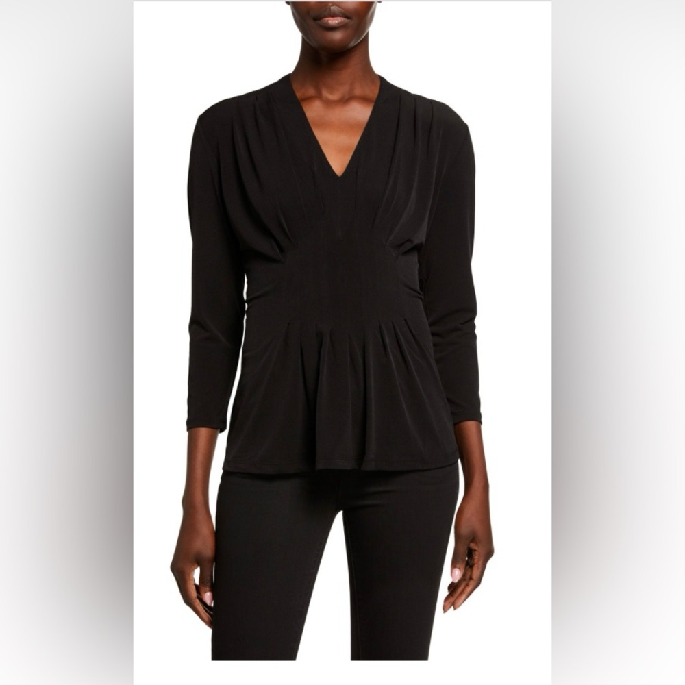 Elegant Black V-Neck Blouse